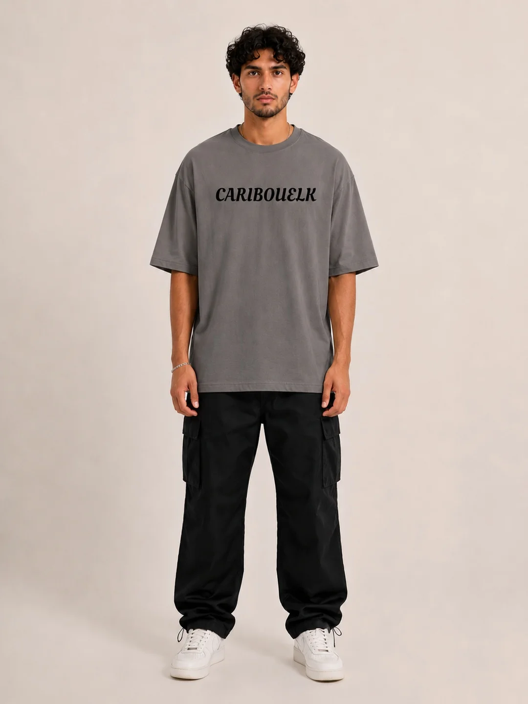 REBEL — Gas Mask Print Oversized T-Shirt — CARIBOUELK
