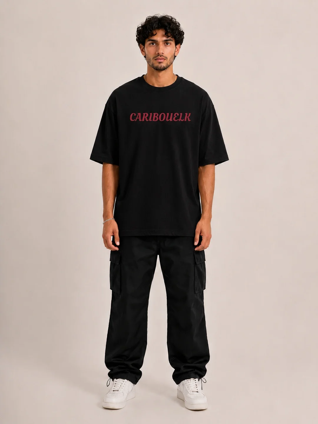REBEL — Gas Mask Print Oversized T-Shirt — CARIBOUELK